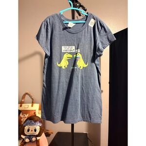 District Kids Blue Dinosaur Short Sleeve T-Shirt Sz M